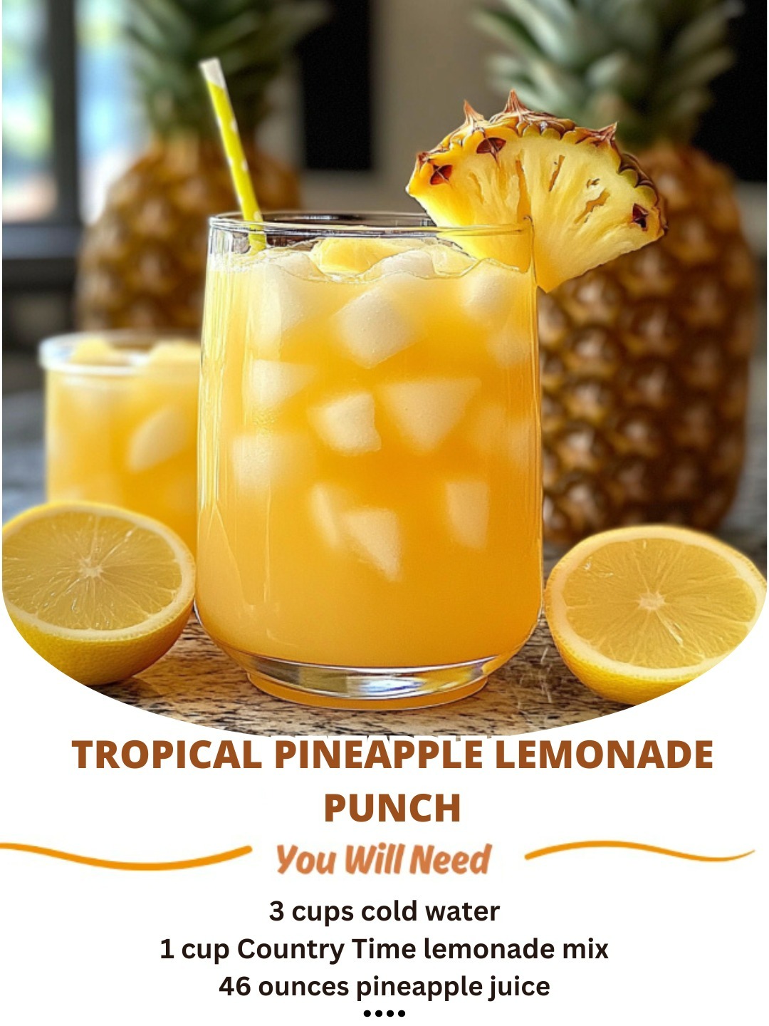 Tropical Pineapple Lemonade Punch: A Refreshing & Fizzy Summer Drink!