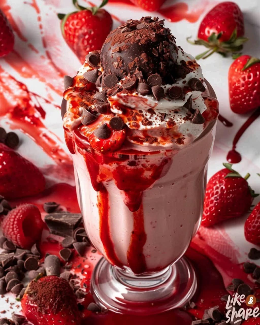 Chocolate Covered Strawberry Protein Shake