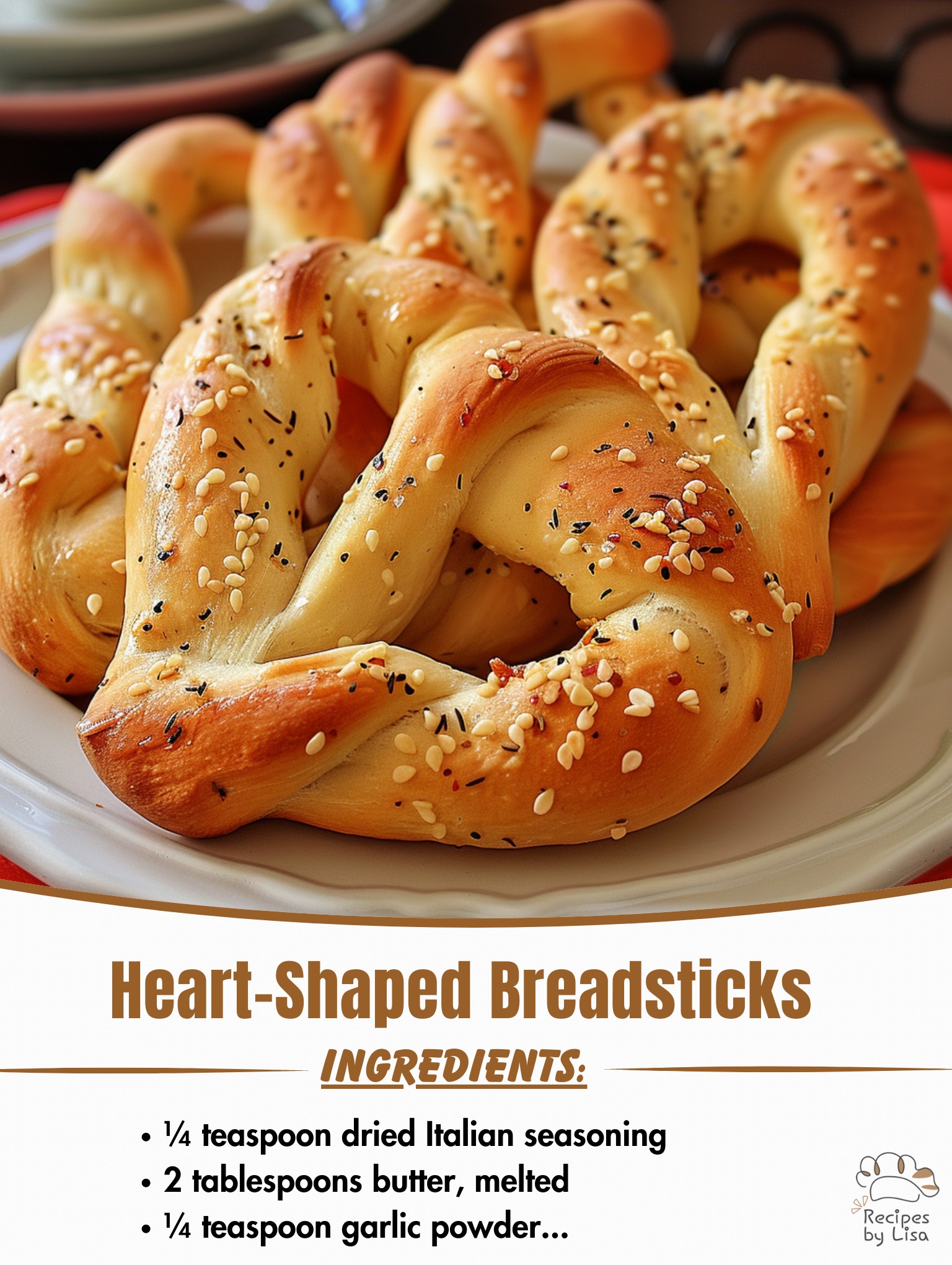 Heart-Shaped Breadsticks for Valentine’s Day