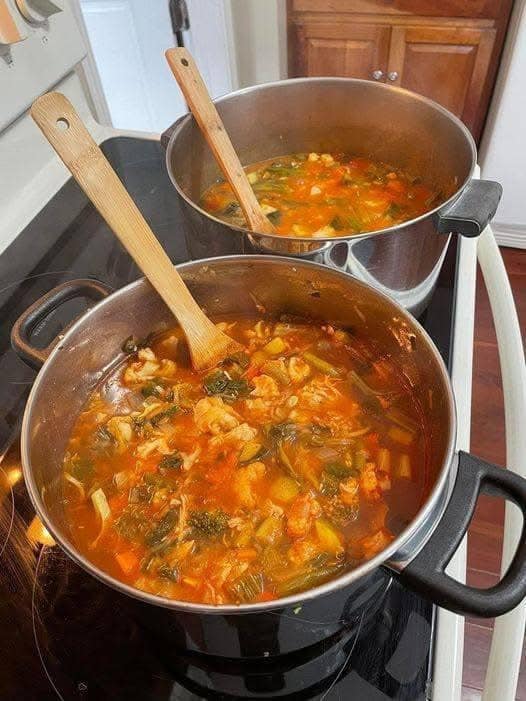 The best Basic veggie soup -this is the secret to my weight maintenance. You can Add or leave out vegetables to suit your taste.