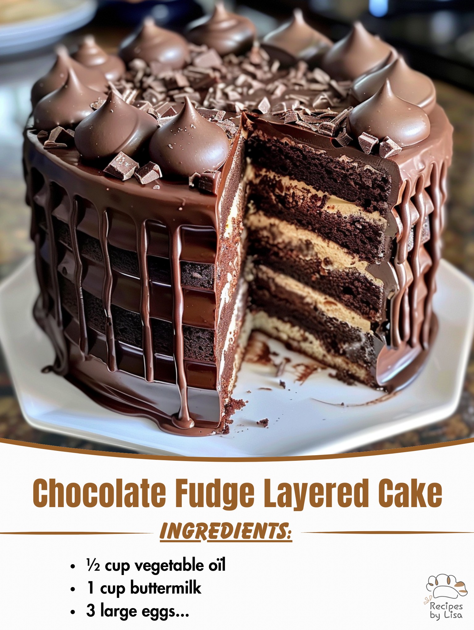 Chocolate Fudge Layered Cake