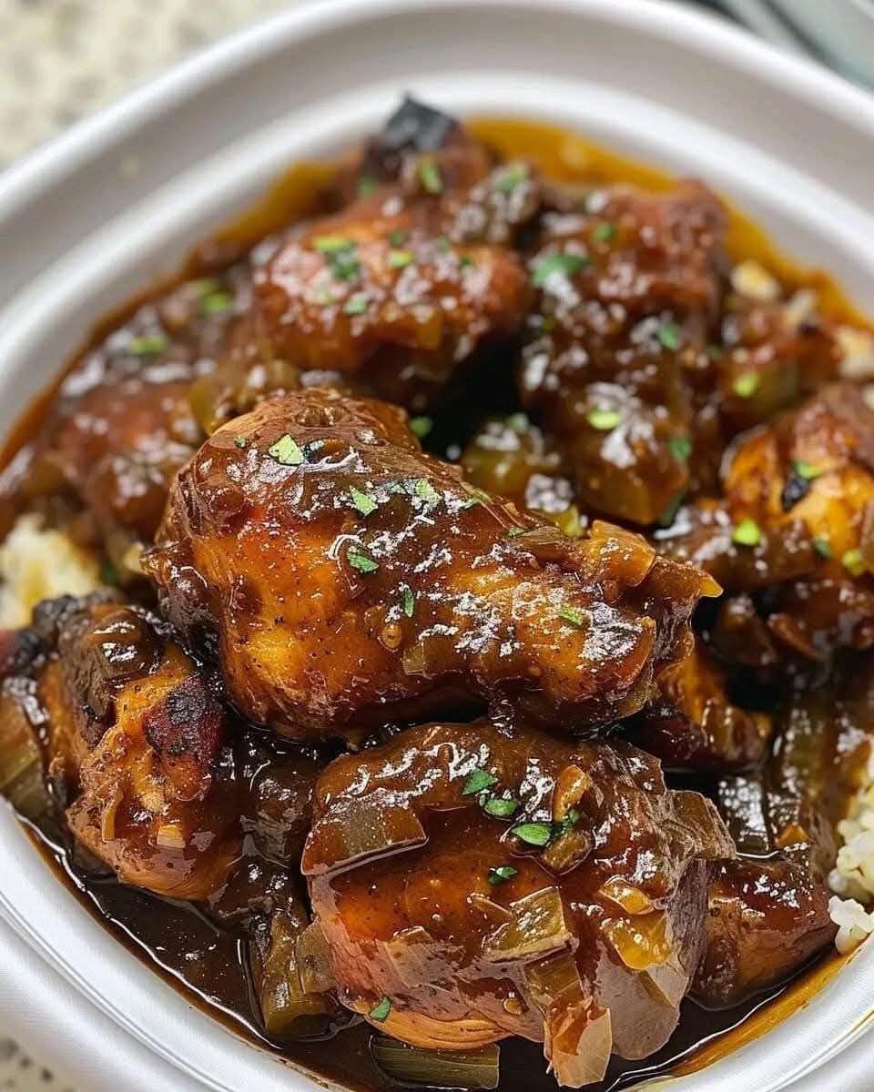 Brown Stew Chicken, Jamaican Style