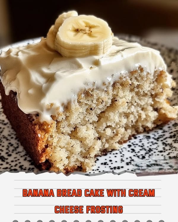 Banana Bread Cake with Cream Cheese Frosting.