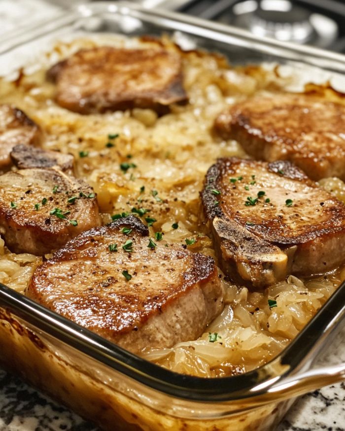 Pork Chop and Sauerkraut Casserole