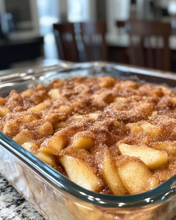 Amish Apple Cinnamon Casserole