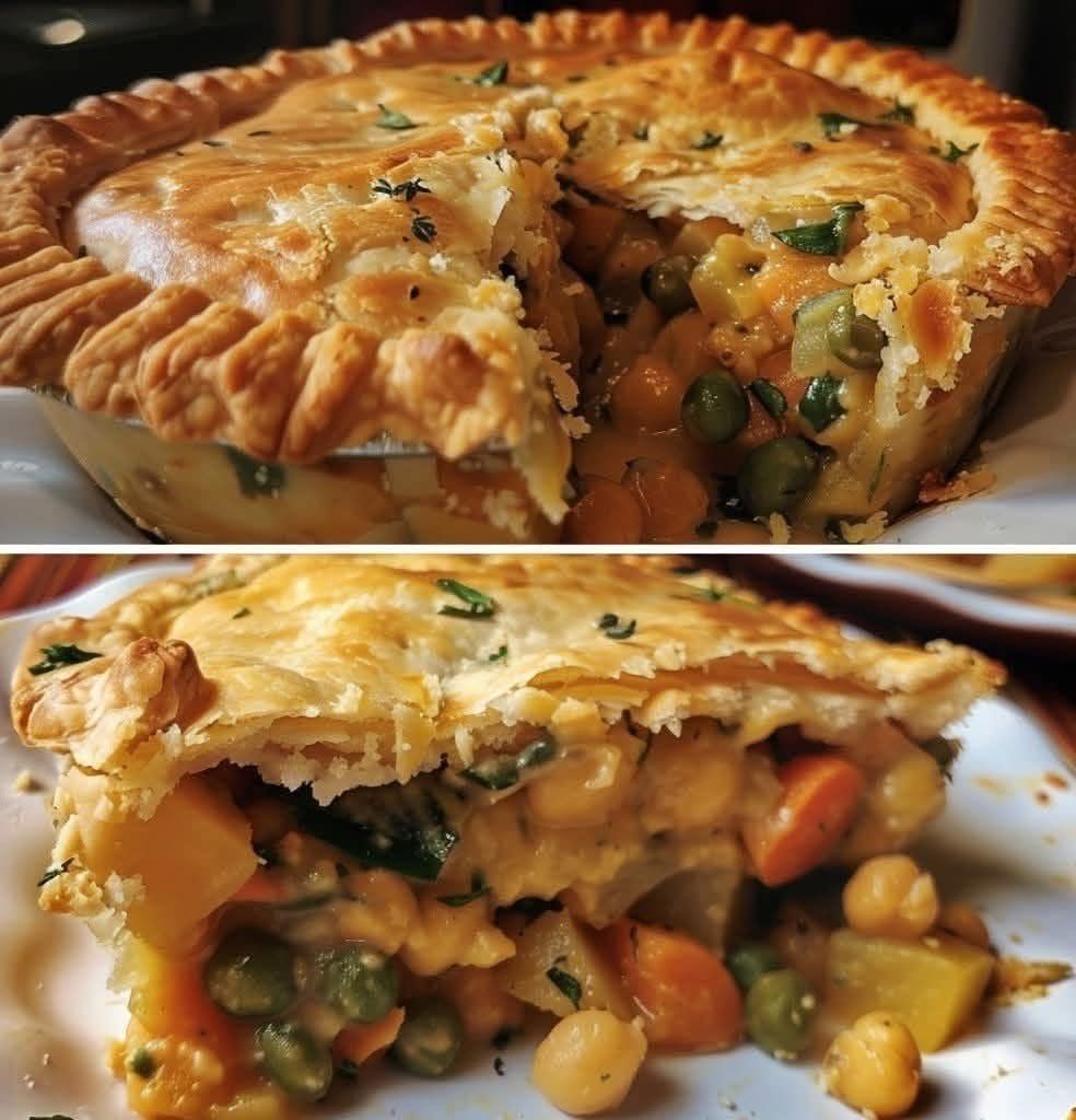 Chickpea and potato pot pie