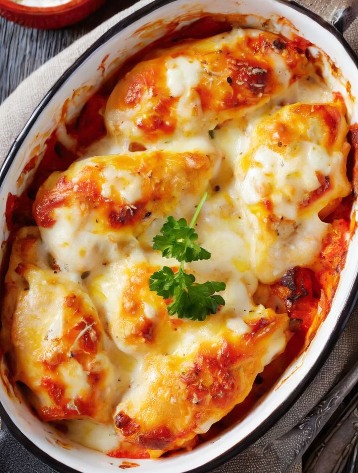 Cheesy Mozzarella Chicken Bake