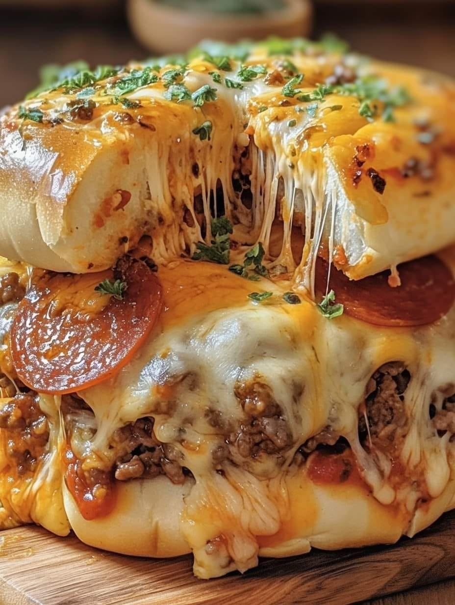 Crockpot Pizza Burgers