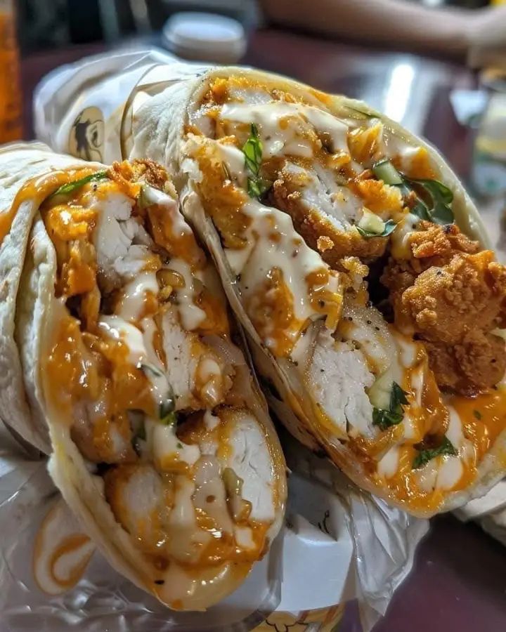 Cheesy Garlic Chicken Wraps