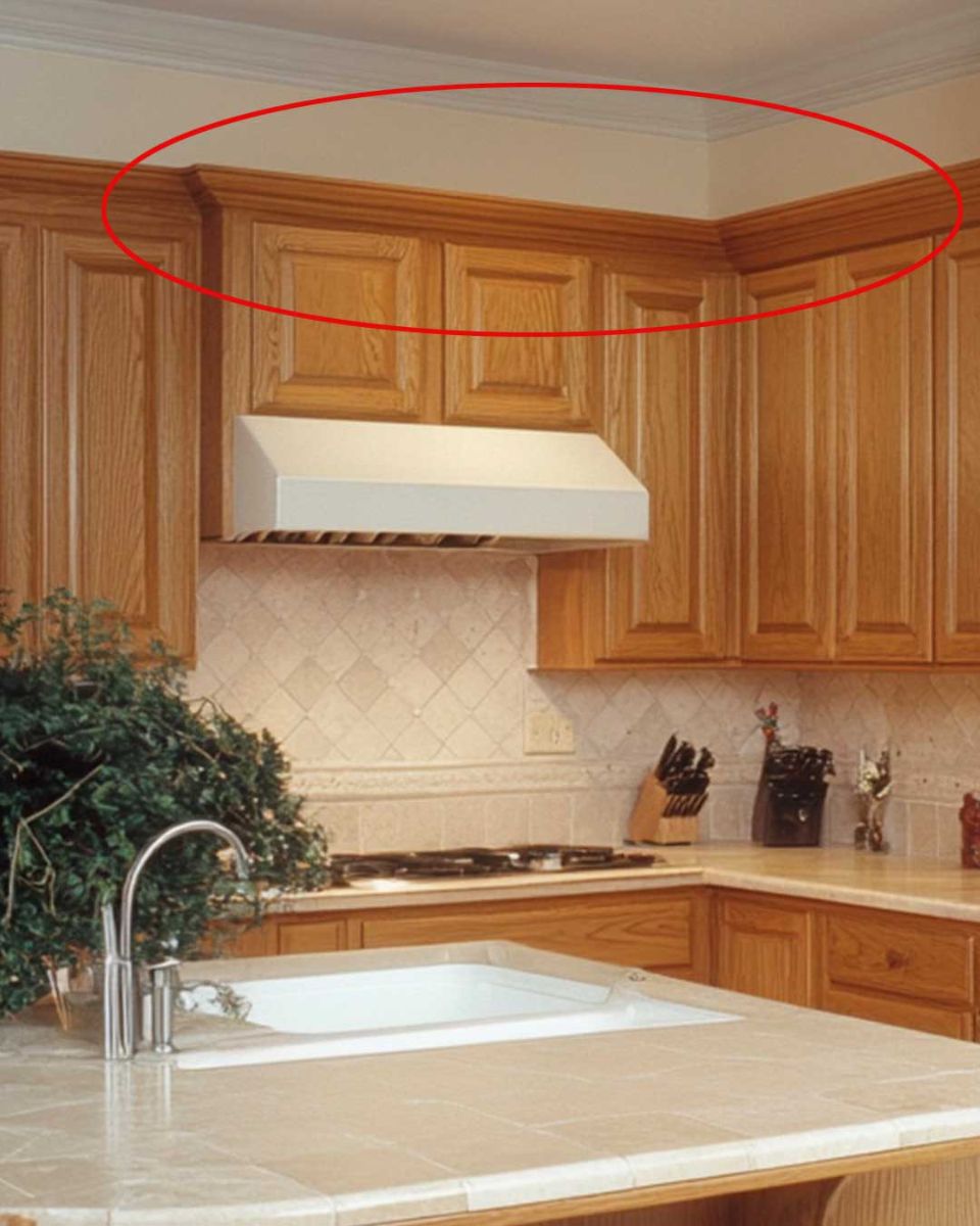 Most people believe the tops of kitchen cabinets serve no purpose. Here’s how to use them effectively.