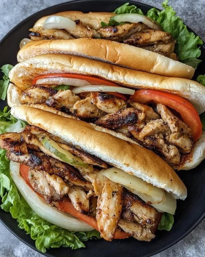 Chicken Cheese Steak Sandwiches