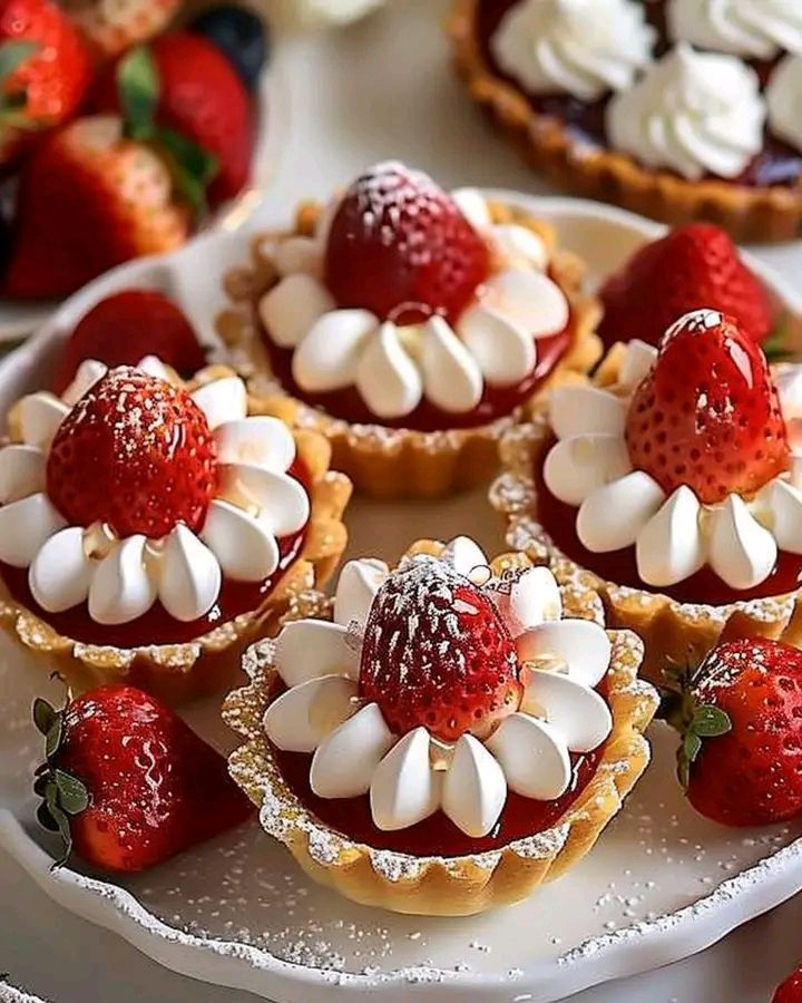 Strawberry Meringue Tarts