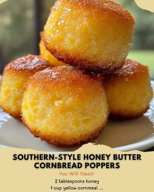 Southern-Style Honey Butter Cornbread Poppers