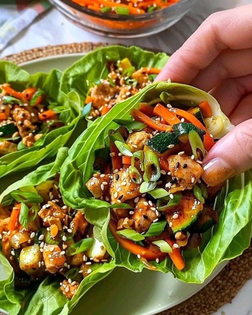 Thai Chicken Lettuce Wraps