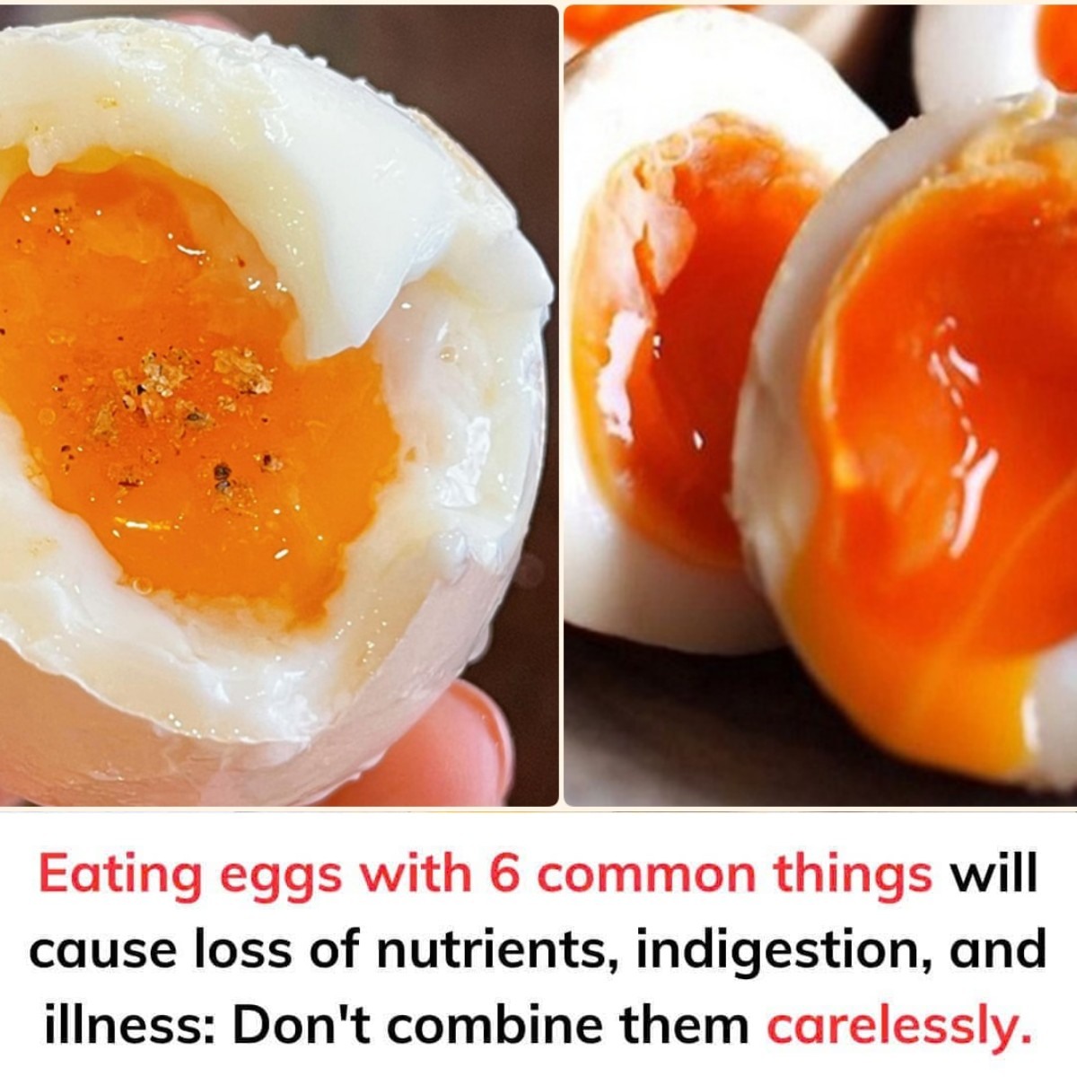 Eating eggs with 6 common things