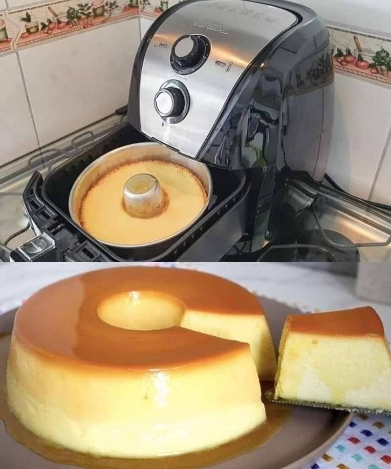 Neapolitan Flan in an Air Fryer