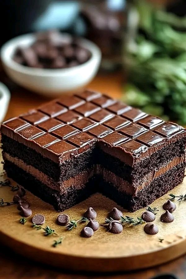 Chocolate Grid Cake – A Stunning & Decadent Treat!