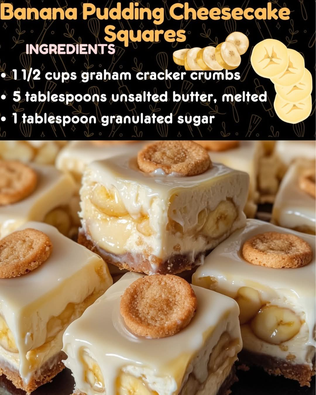 Banana Pudding Cheesecake Squares