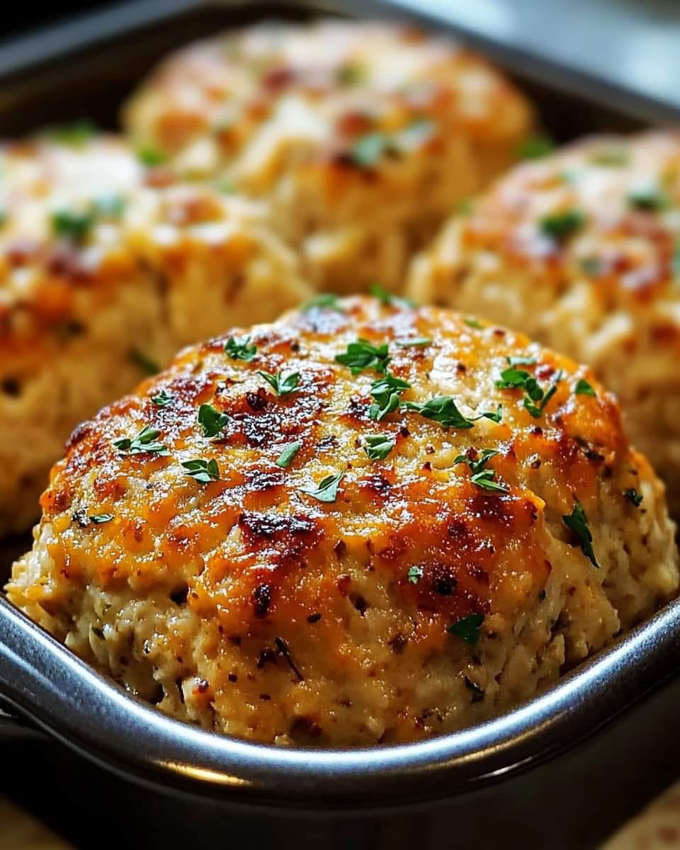 Garlic Parmesan Chicken Meatloaves