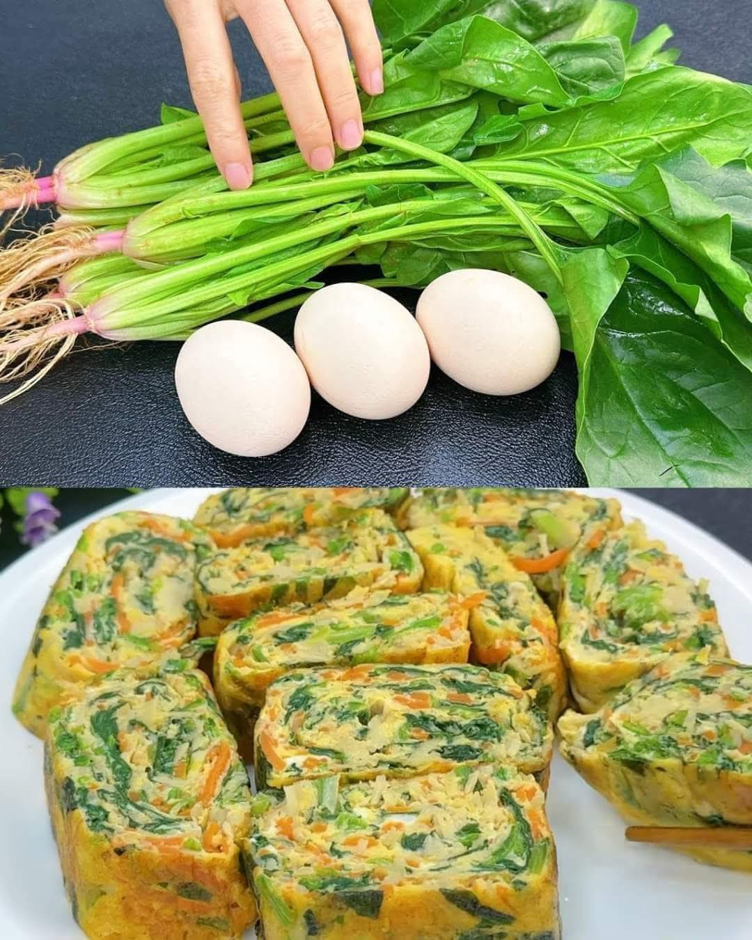 Spinach and eggs are so delicious that you don’t want to stop using chopsticks. It’s less oil and le