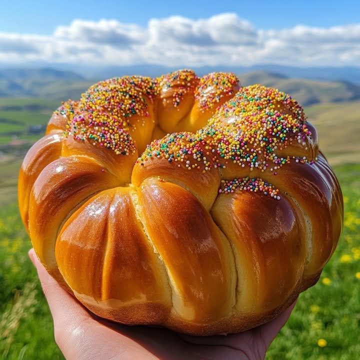 Fluffy Bundt Bread with Sprinkles Recipe