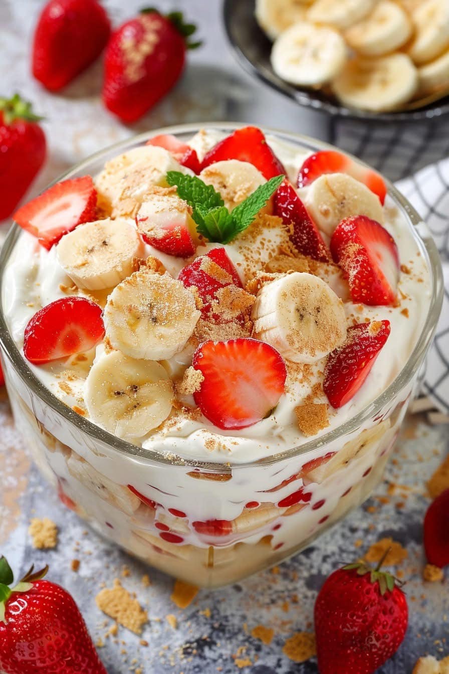 Strawberry Banana Pudding