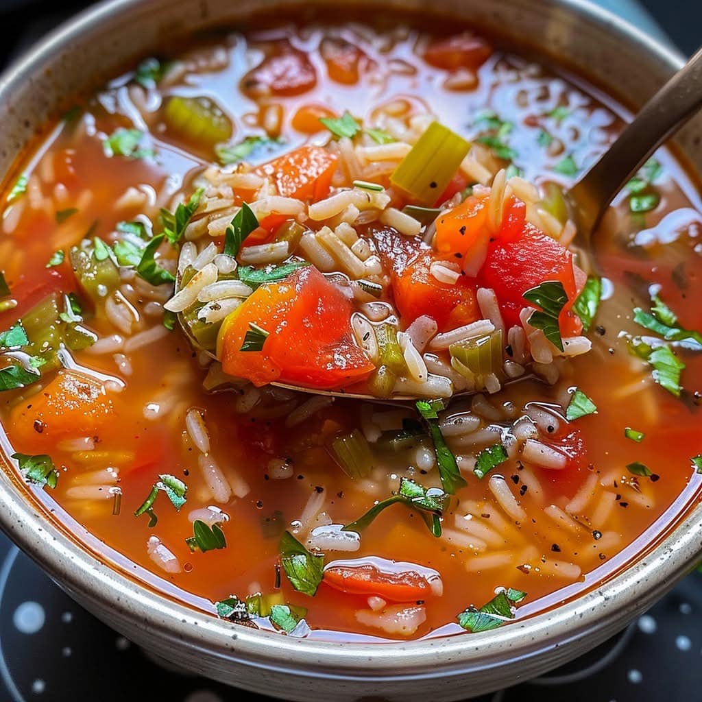 Tomato Rice Soup Recipe