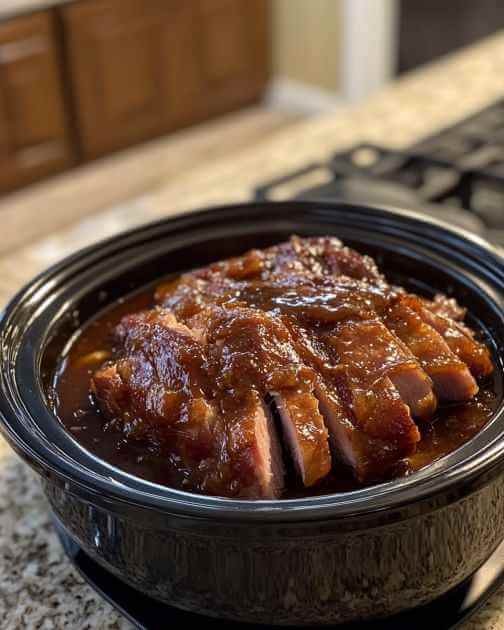 Slow Cooker Amish Christmas Ham