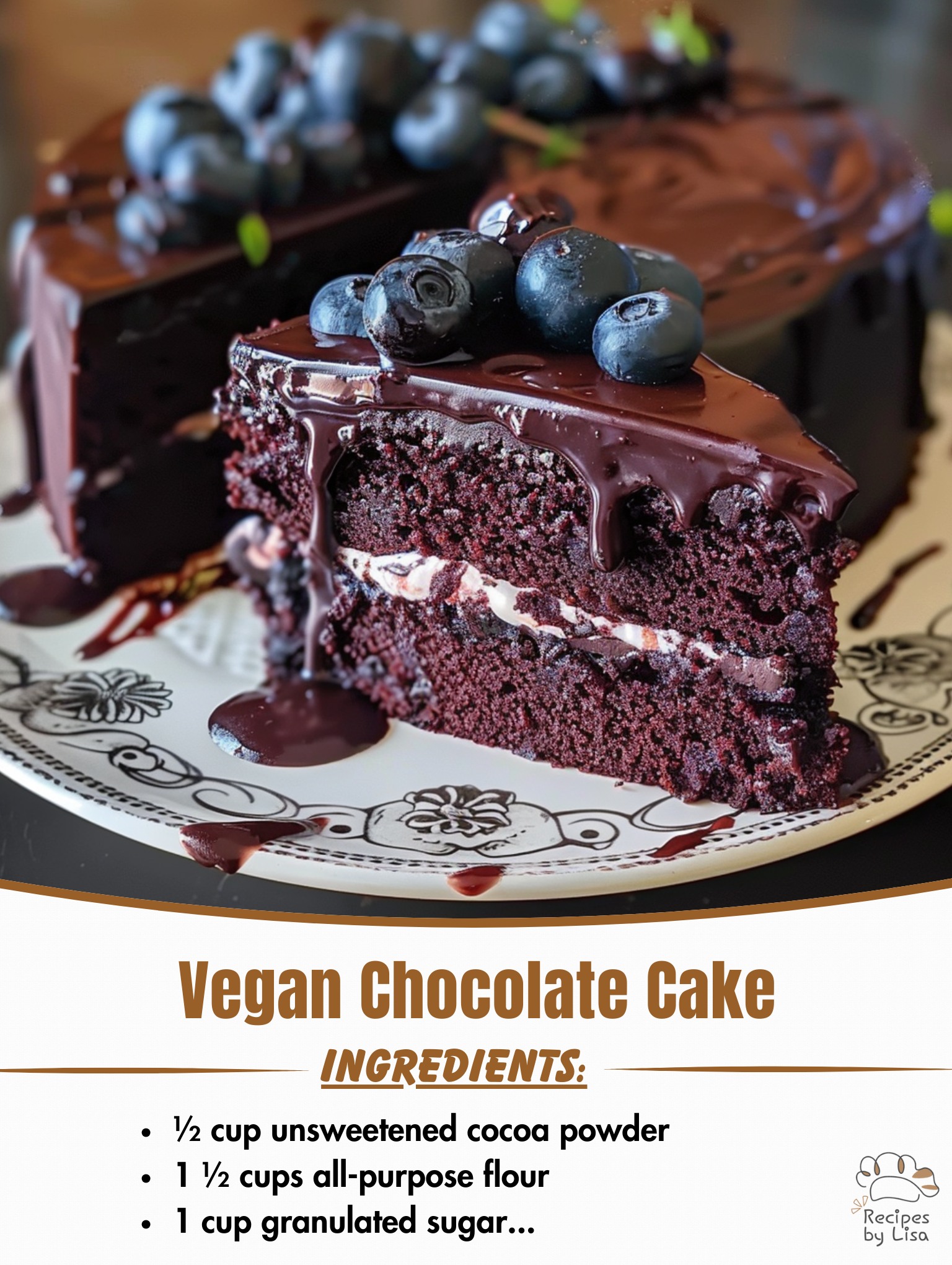 Vegan Chocolate Cake – Rich, Moist & Irresistible!