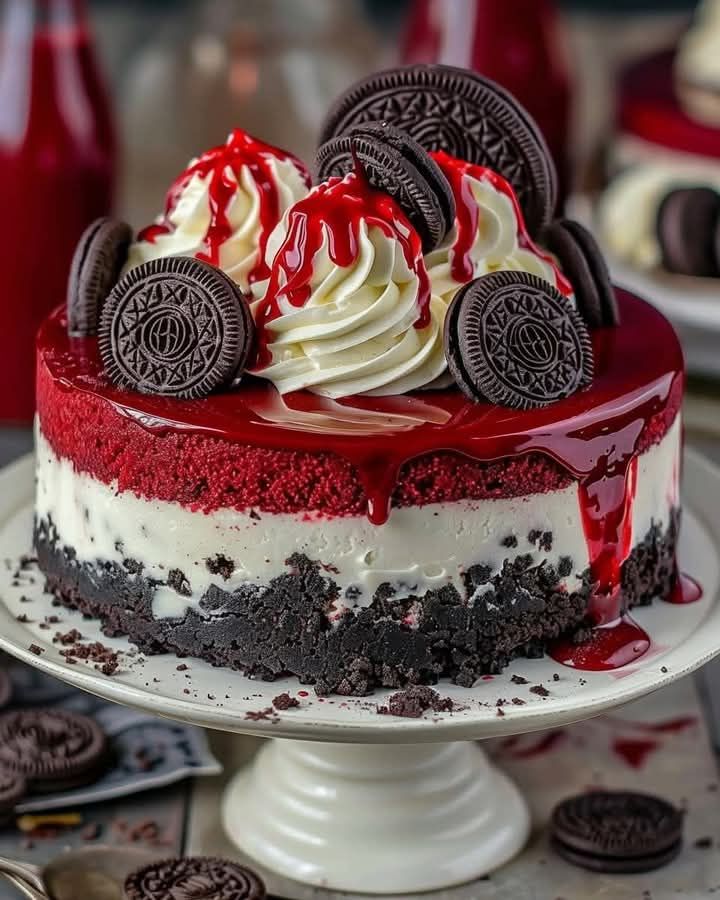 Red Velvet Oreo Cheesecake recipe