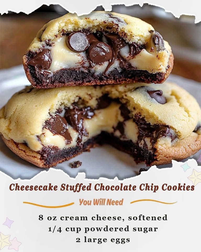 Cheesecake Stuffed Chocolate Chip Cookies