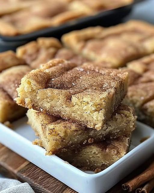 Chewy Snickerdoodle Cookie Bars