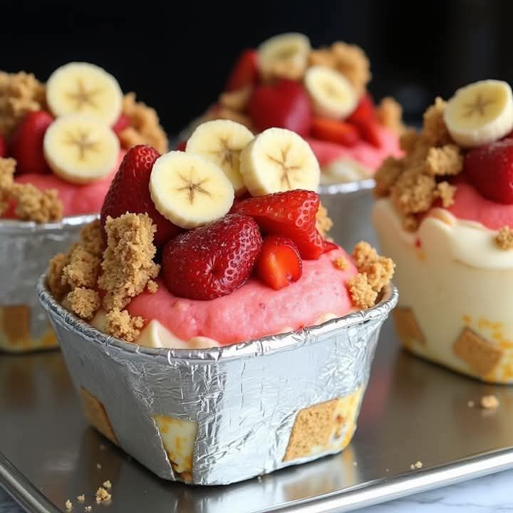 Strawberry Cheesecake Banana Pudding