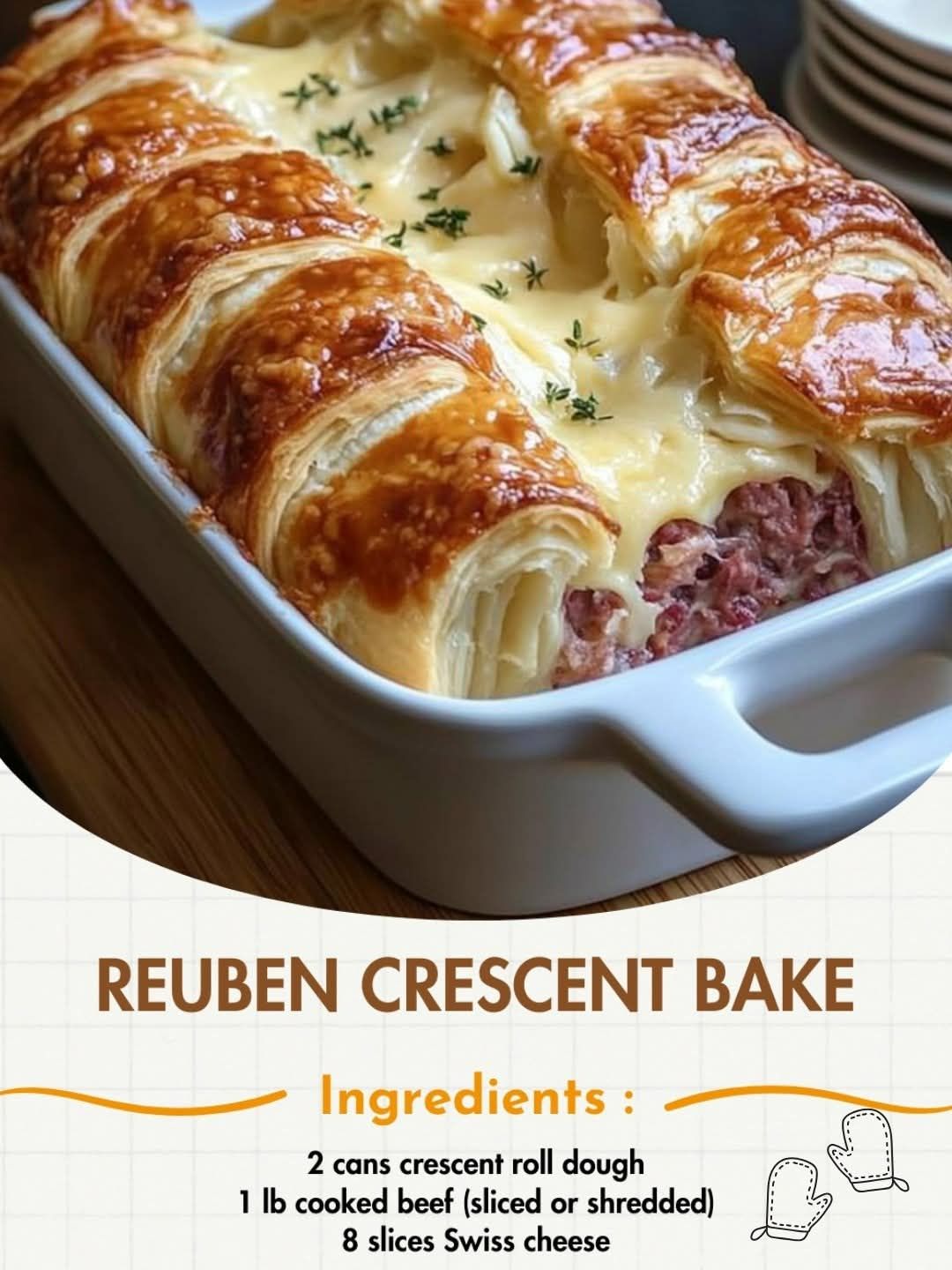 Reuben Crescent Bake