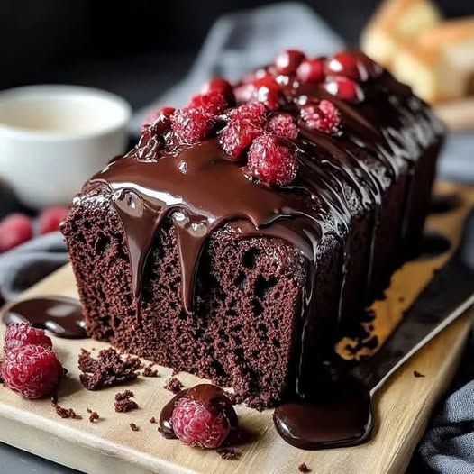 Chocolate Loaf Cake with Whipped Ganache