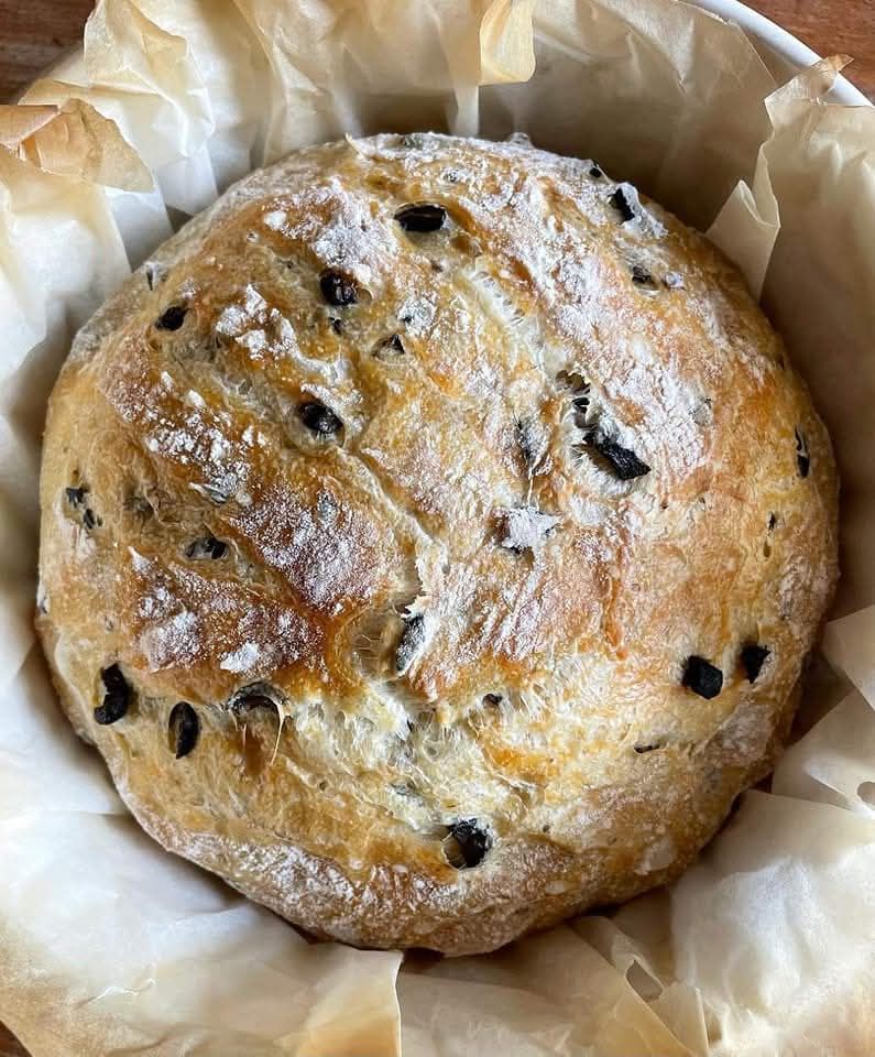 No-Knead Olive Artisan Bread.