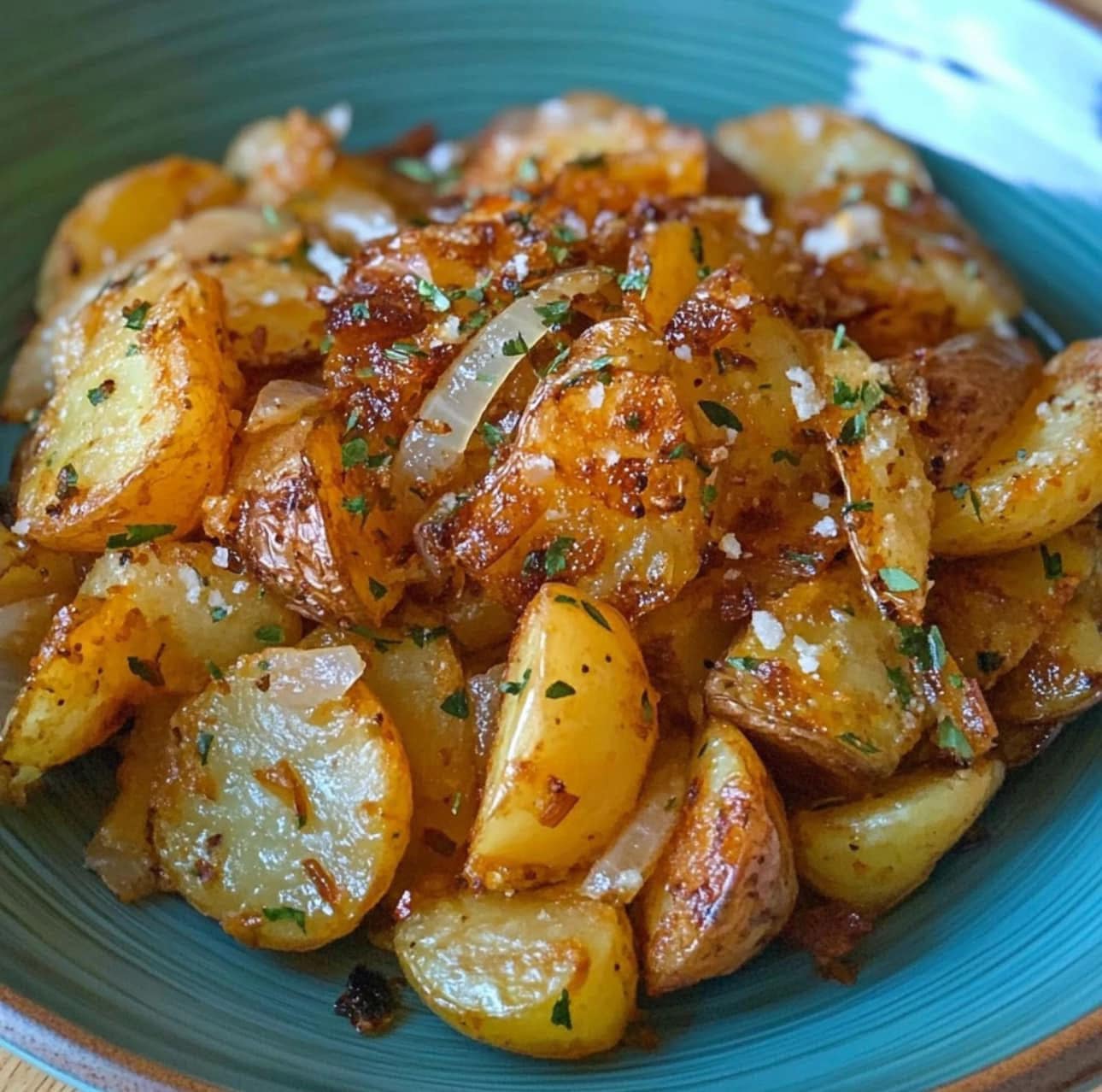 Oven Fried Potatoes and Onions