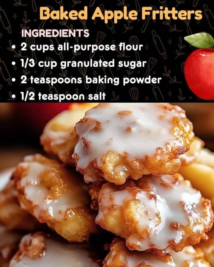 Glazed Baked Apple Fritter Bites