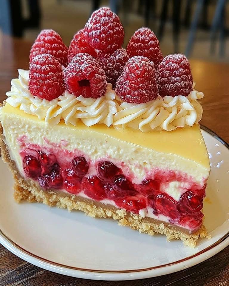 Raspberry White Chocolate Cheesecake