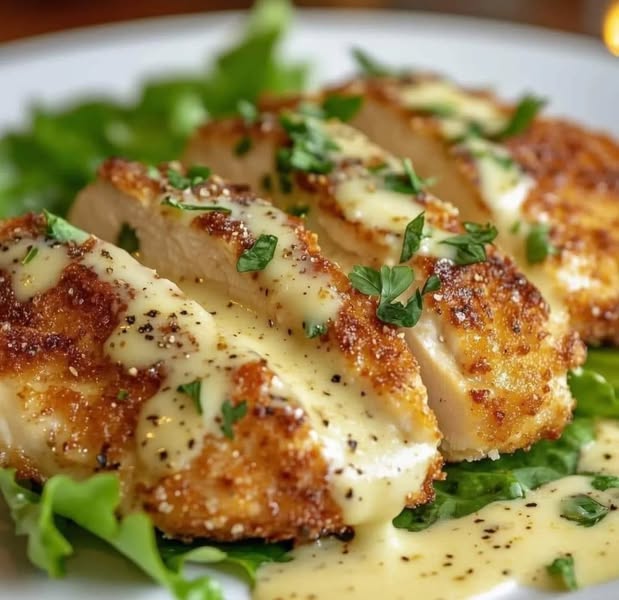 Crispy Chicken with Creamy Dijon Sauce