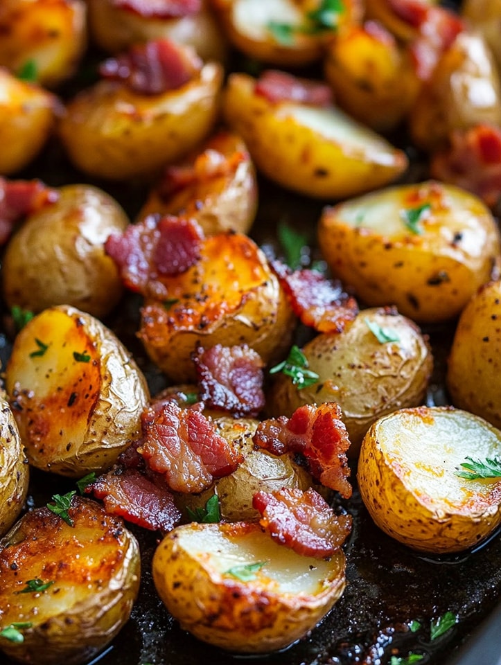 Honey Bacon Roasted Potatoes – Sweet, Smoky & Delicious!