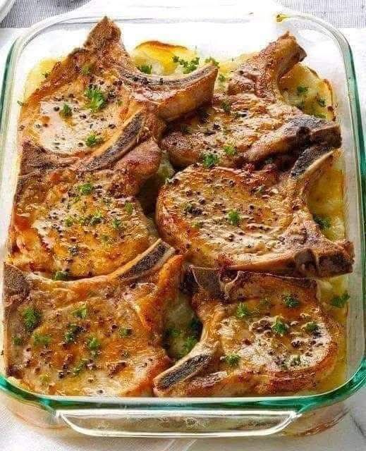 Baked Pork Chops with Potatoes