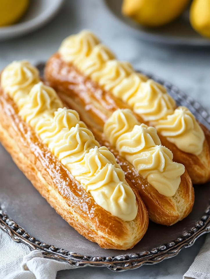 Luscious Lemon Cream Éclairs