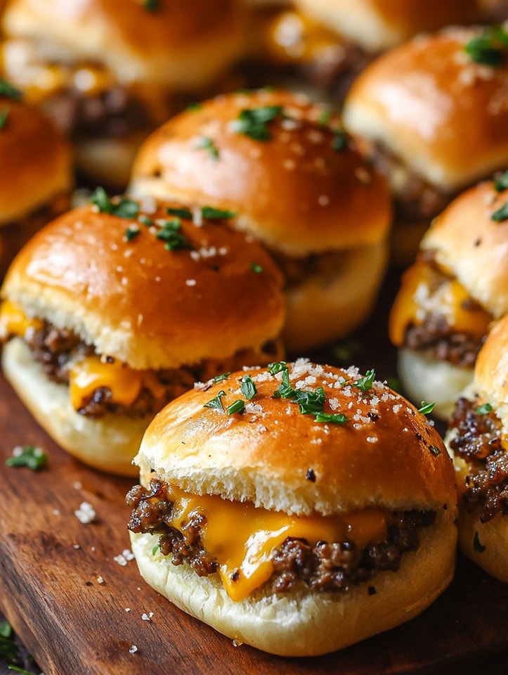 Garlic Parmesan Cheeseburger Bombs