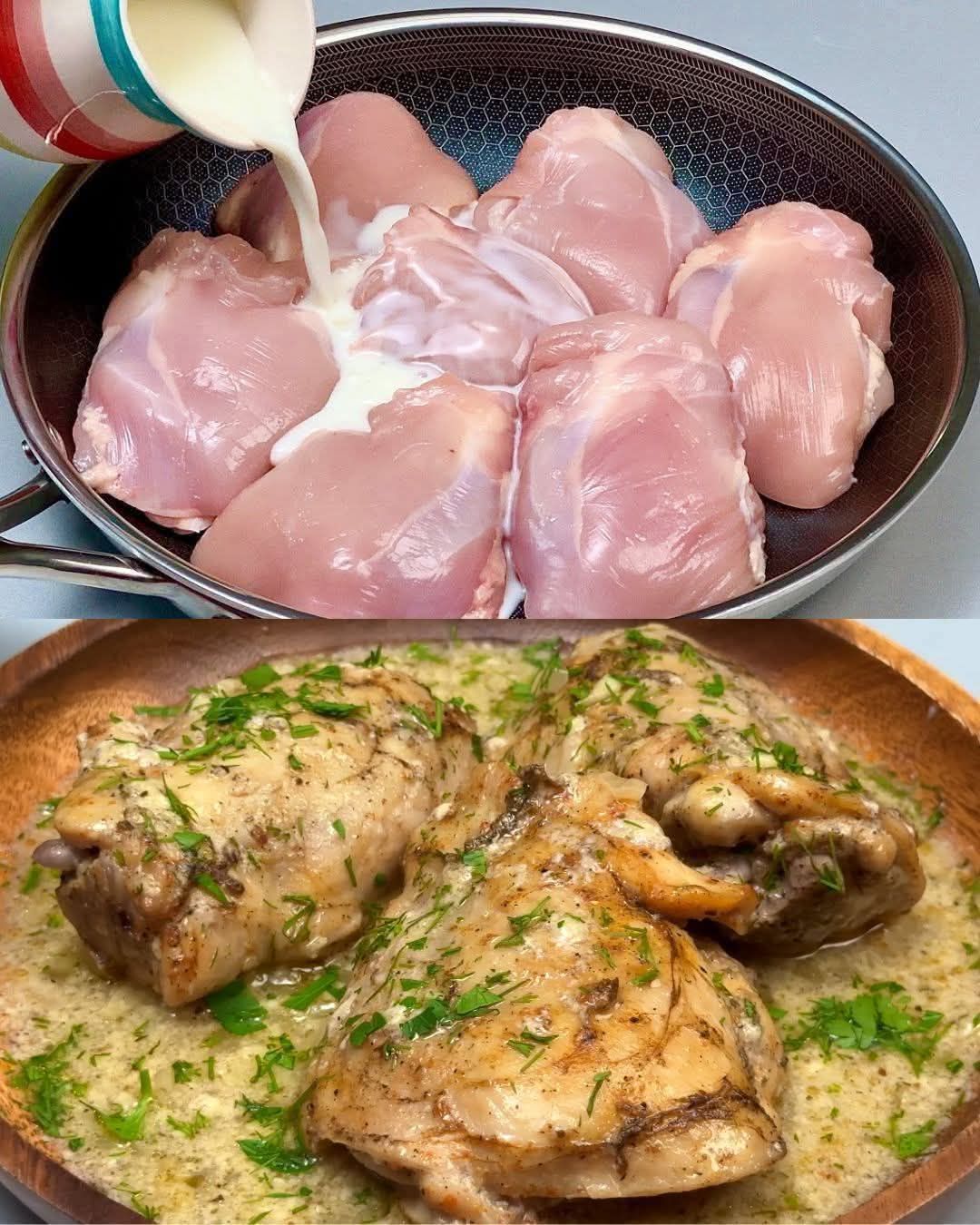 Creamy Garlic Chicken Legs with Herbs Recipe