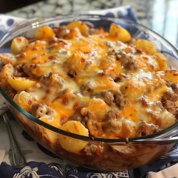 Cheesy Hamburger Potato Casserole