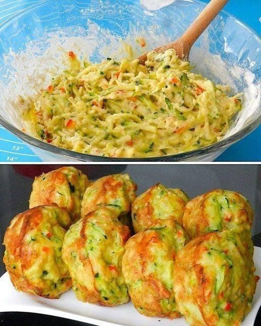 Salted zucchini muffin: moist and very tasty